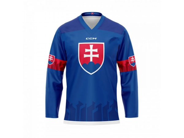 Slovenský hokejový fan dres Juraj Slafkovský #20 CCM Hockey Slovakia -Modrý Velikost: M