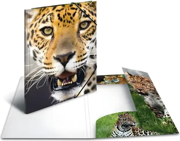 Herma Desky s gumičkou Leopard A4 / Desky s gumičkou / Polypropylen / Vícebarevné (7137)