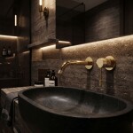REA - Podomítková vanová baterie Venti Gold REA-B9754