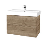 Dřevojas - Umyvadlová skříňka VARIANTE SZZ2 85 umyvadlo Glance - D21 Tobacco / D21 Tobacco 262372