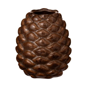Ib Laursen Keramická vázička Pine Cone, hnědá barva, keramika