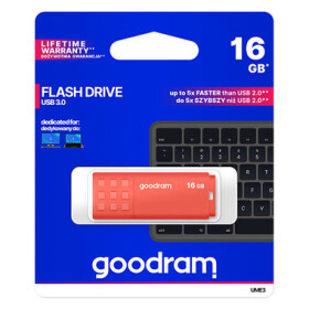 GOODRAM UME3 16GB oranžová / Flash disk / USB 3.0 / čtení: 60MBs / zápis: 20MBs (UME3-0160O0R11)