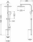 MEXEN/S - Q05 černá sprchový sloup 798050595-70