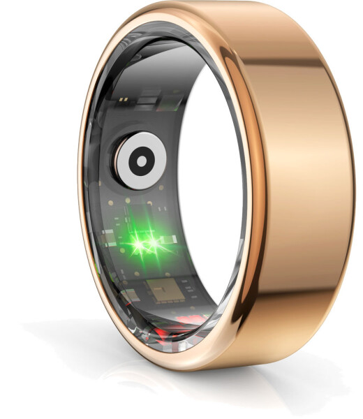 Powerton Smart Ring vel. 8 zlatá / Chytrý prsten / BT 5.0 / IP68 (WPSR02-Z8)