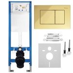 REA - Podomítkový Instalační Set Slim 024N pro WC s Tlačítkem J Gold KPL-E1636