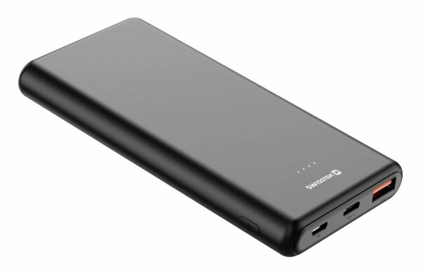 Swissten 22013912 10000 mAh černá / Power Bank / 12V / 3A / USB-C USB micro-USB (22013912)