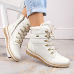 Kožené nepromokavé zateplené boty Remonte W RKR629 white 40