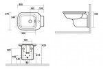 KERASAN - WALDORF bidet závěsný 37x55cm, bílá 4125K1