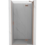 MEXEN/S - Mist-H sprchové dveře křídlové pravé 85, transparent, měď kartáčovaná 8A5-085-000-65-00-P