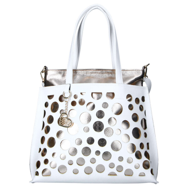 Stylová dámská koženková kabelka na rameno LB Liza, bílá