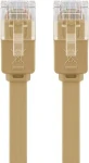 Goobay CAT6 U/UTP plochý hnědá / Patch kabel / výška 1,5 mm / pozlacené kontakty / 15 m (95883)