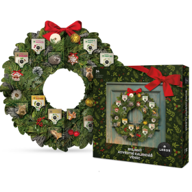 Leros Čajový Bylinný adventní kalendář věnec (zelený)