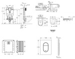 GROHE - Uniset Set předstěnové instalace, klozetu, sedátka SoftClose a tlačítka Arena Cosmopolitan S, Cool Sunrise SANI15BB4120