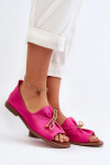 Zazoo 2660 Dámské kožené baleríny fuksie 35