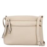 Stylová dámská koženková crossbody kabelka Lumi, tmavě béžová
