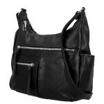 Stylová dámská koženková crossbody kabelka Timea, černá
