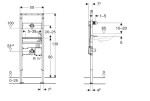 GEBERIT - Duofix Montážní prvek pro umyvadlo, 1300 mm, pro nástěnnou baterii s funkčním boxem pod omítku 111.558.00.2