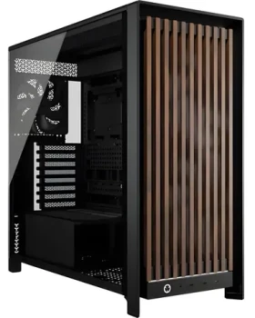 Corsair FRAME 5000D Wood RS černá, ořech / Skříň / E-ATX / 3x USB-C / 2x 200mm / bez zdroje / průhledná bočnice (CC-9011353-WW)