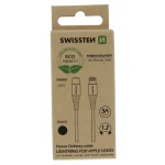 SWISSTEN datový kabel USB-C - LIGHTNING 1.2m černá (ECO BALENÍ) (71505300ECO)