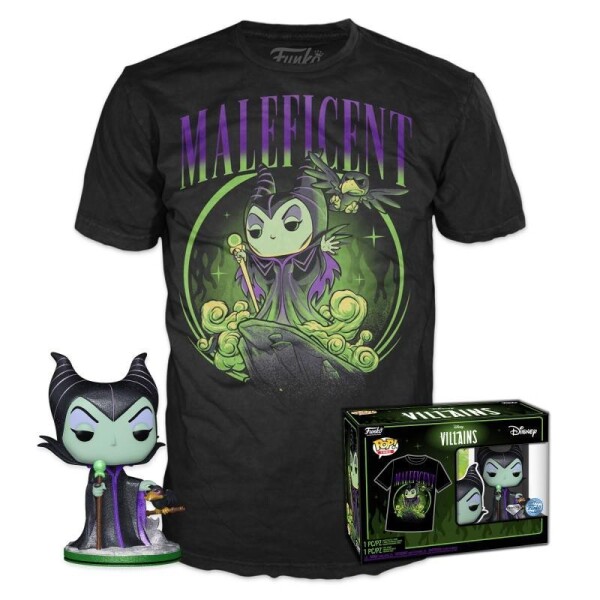 Funko POP &amp; Tee: Disney Villains - Maleficent (velikost trička M)