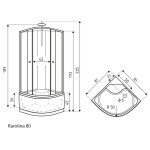 KERRA - Kabina s hydromasáží Karolina 80 5907548108975