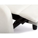 TV a relaxační křeslo, manuální polohování push back, potah manšestrová béžová látka