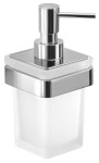 Gedy - SAMOA dávkovač mýdla 170 ml, mléčné sklo, chrom A88113