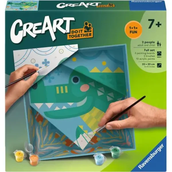 Ravensburger CreArt Do it together – Krokodýl – malování podle čísel