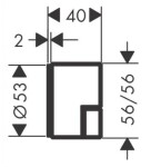 AXOR - Edge Uzavírací ventil pod omítku, chrom 46770000