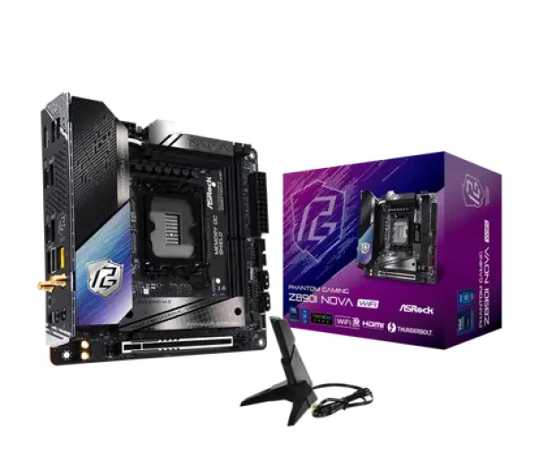 ASRock Z890I NOVA WIFI / Z890 / LGA 1851 / 2x DDR5 / PCIex16 / 1x5GLAN / Mini-ITX (90-MXBPN0-A0UAYZ)