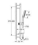 GROHE - Rainshower SmartActive Sada sprchové hlavice 130, 3 proudy, tyče 60 cm a hadice, chrom 26546000