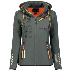 Geographical Norway Reine Ass A EO DB 007 W WU8184F/GNO-Tmavě šedá / oranžová softshellová bunda 2XL