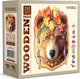 WOODEN CITY Dřevěné puzzle Stylový medvěd