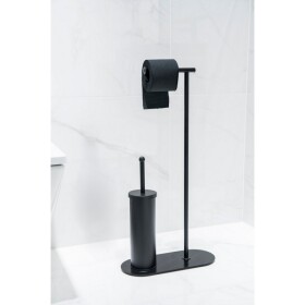 OLSEN SPA - WC štětka + držák papíru, černý kov KD02071631