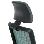 Židle kancelářská, zelená MESH síťovina, zelená látka, plastový kříž, synchronní mechanismus, kolečka pro tvrdé povrchy