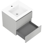 MEXEN/S - Orio koupelnová skříňka 50 cm s umyvadlem Otis, 2 zásuvky, šedá mat/bílá mat 91A10-05047-2-BFF62-W18M01