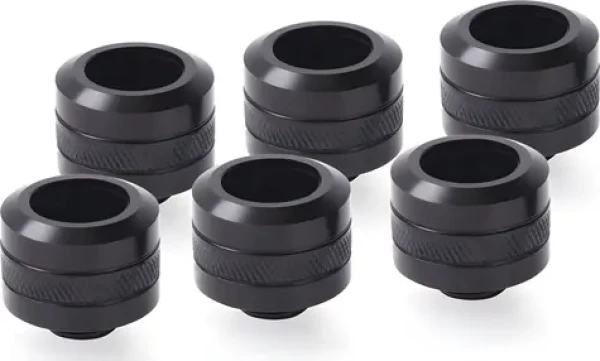 Alphacool Eiszapfen PRO 16mm HardTube sixpack černá / Kompresní šroubení / G1/4" / 6 ks (17477)