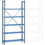 Manuflex RP1344.5021 základní modul regálu oddělení , (š x v x h) 1470 x 2500 x 800 mm, ocel, dřevěná podlaha, vodní mod