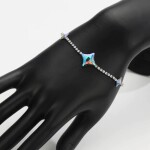 Náramek Swarovski Elements Emily, Stříbrná 17 cm + 3 cm (prodloužení)
