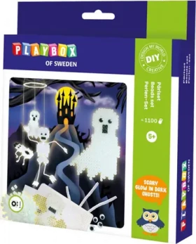 PLAYBOX Svítící zažehlovací korálky Kostlivci a duchové