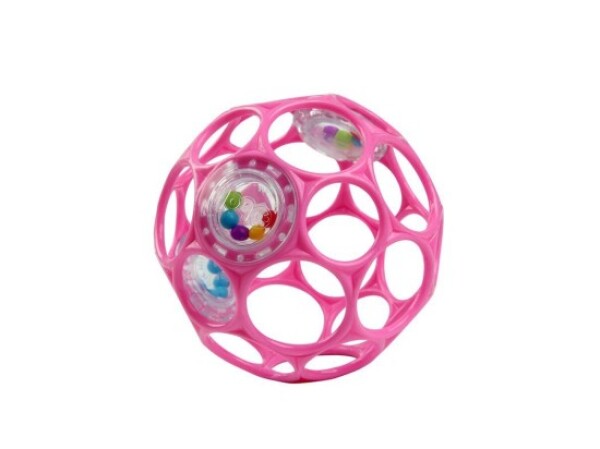 Oball RATTLE 10 cm dark pink 0m+