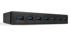 Lindy 7portový USB hub / USB hub / 7x USB-A 3.2 Gen 1 / 5 Gbit/s / kovové tělo / BC 1.2 (43228)