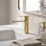 REA - Umyvadlová baterie Veneta Brush Gold Nízka REA-B3010