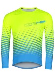 Force Angle MTB pánský dres dlouhý rukáv fluo/modrá vel.