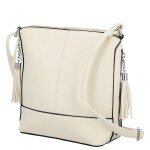 Trendy dámská koženková crossbody kabelka Lída, béžová