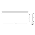 POLYSAN - DEEP PLAIN NIKA panel 120x36cm 84899