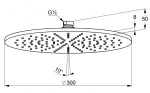KLUDI - A-Qa Hlavová sprcha, průměr 30 cm, matná bílá 6433053-00