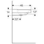 GEBERIT - Xeno 2 Umyvadlo, 120x48 cm, s KeraTect, bílá 500.550.01.1