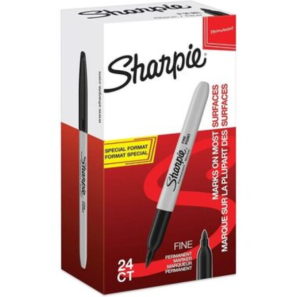 Sharpie Fine Popisovač permanentní 24 kusů Černá (2077128)