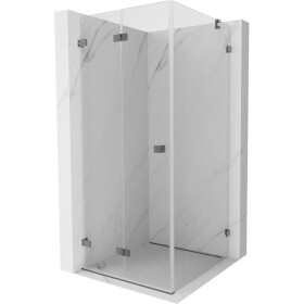 MEXEN/S - Lunar-F sprchový kout skládací dveře levá 80 x 80, transparent, grafit metal 836-080-080-95-00-L